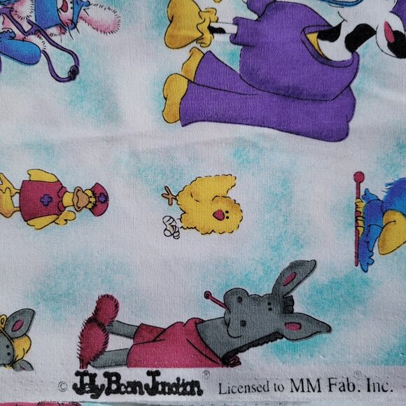 Vintage Jelly Bean Junction Animal Hospital Fabric 1-1/2 Yards by 58" Wide RARE - Picture 4 of 5